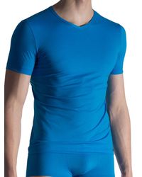 Olaf Benz RED1818: V-Neck-Shirt, blau - vergleichen und günstig kaufen