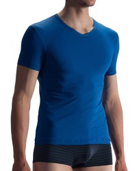 Olaf Benz RED1859: V-Neck-Shirt, blau - vergleichen und günstig kaufen