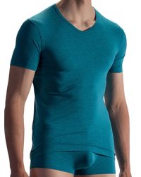 Olaf Benz RED1863: V-Neck-Shirt, azur - vergleichen und g&uuml;nstig kaufen