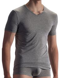 Olaf Benz RED1863: V-Neck-Shirt, grau - vergleichen und g&uuml;nstig kaufen