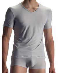 Olaf Benz RED1866: V-Neck-Shirt, silber - vergleichen und g&uuml;nstig kaufen