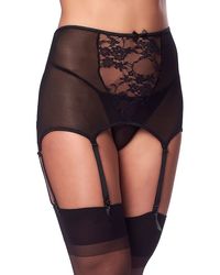 Strapsgürtel mit String und Strümpfen, schwarz - vergleichen und g&uuml;nstig kaufen