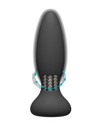 Rimmer Experienced vibrierender und rotierender Analplug - Schwarz