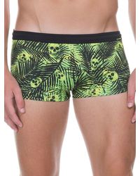 Bruno Banani Flashy Palm: Badehipshort, grün/schwarz - vergleichen und günstig kaufen