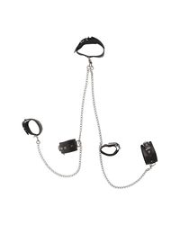 Leder-Körperfessel mit Ketten, schwarz - vergleichen und günstig kaufen