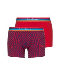 Bruno Banani Open Mind: Short 2er Pack, rot/blau - vergleichen und günstig kaufen