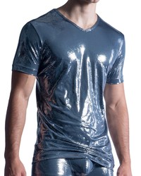 MANSTORE M857: V-Neck-Shirt, grau - vergleichen und günstig kaufen