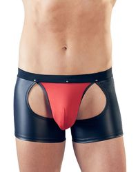 Pants im Chaps-Style, schwarz/rot - vergleichen und g&uuml;nstig kaufen