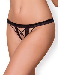 Obsessive 865: Ouvert-String, schwarz