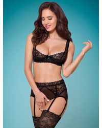 Obsessive 867: Ouvert-Strapsset, schwarz - vergleichen und günstig kaufen