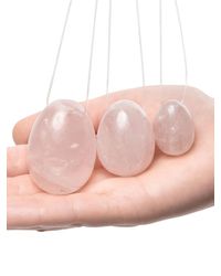 LaGemmes Yoni Egg Set: Liebes-Ei 3er-Set Rosenquarz, rosa - vergleichen und günstig kaufen