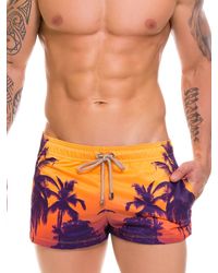 JOR Caribe: Bade-Minishort, orange/lila - vergleichen und g&uuml;nstig kaufen
