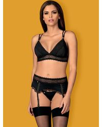 Obsessive Lolitte: Strapsset 3-teilig, schwarz - vergleichen und g&uuml;nstig kaufen