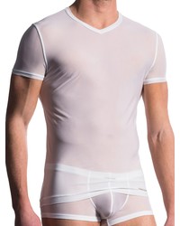 MANSTORE M101: V-Neck-Shirt, weiß - vergleichen und günstig kaufen
