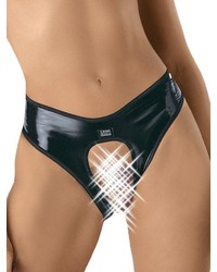 Eros Veneziani: Lack-Ouvertslip, schwarz - vergleichen und g&uuml;nstig kaufen