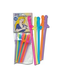 10-teiliges Set Trinkhalme „Dicky Sipping Straws??, verschiedene Farben, unsortiert