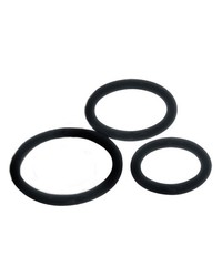 Sexy Circles: Penisringe-Set, schwarz