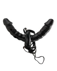 Fetish Fantasy Vibrating Double Delight: Vibro-Strap-On, schwarz - vergleichen und g&uuml;nstig kaufen