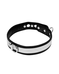 Leder-Metall-Halsfessel mit Schloss - vergleichen und g&uuml;nstig kaufen