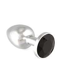Edelstahl-Buttplug mit schwarzem Kristall (75g) - vergleichen und g&uuml;nstig kaufen