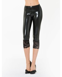 Eros Veneziani Sabina: Lack-Capri-Leggings, schwarz - vergleichen und g&uuml;nstig kaufen