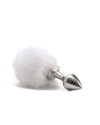 Ouch! Bunny Tail: Plug mit Puschel, silber/weiß - vergleichen und g&uuml;nstig kaufen