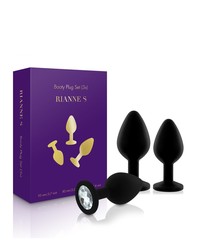Rianne S Booty: Silikon-Plug-Set, schwarz
