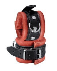 XxdreamSToys: Leder-Handfesseln, rot/schwarz - vergleichen und g&uuml;nstig kaufen