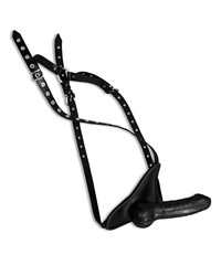 XxdreamSToys: Leder-Strap-On mit Latex-Dildo, schwarz - vergleichen und g&uuml;nstig kaufen