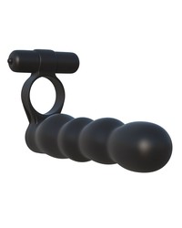 C-Ringz Double Penetrator. Vibro-Penisring mit flexiblem Analdildo, schwarz - vergleichen und g&uuml;nstig kaufen