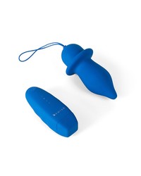 B Swish Bfilled: Vibro-Plug mit Fernbedienung, blau