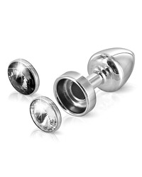 Analplug „Magnet T1?? aus Aluminium, mit Swarovski-Element