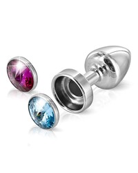 Diogol Magnet Buttplug: Aluminium mit austauschbaren Kristallen, silber (3 cm) - vergleichen und g&uuml;nstig kaufen