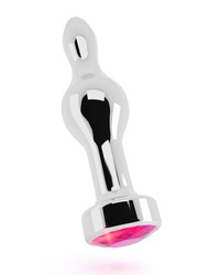 Rich R8: Analplug mit Kristall, silber (29mm)