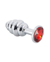 Butt Jewellery: Aluminiumplug mit Kristall, silber/rot - vergleichen und g&uuml;nstig kaufen