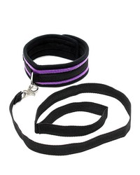 Soft Collar: Halsfessel mit Führleine, schwarz/lila - vergleichen und g&uuml;nstig kaufen