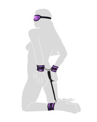 Hand-Fuß-Fessel und Augenmaske, schwarz/lila - vergleichen und g&uuml;nstig kaufen