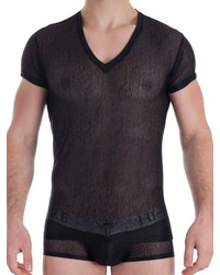 L?Homme Illusions: V-Neck-Shirt, schwarz - vergleichen und g&uuml;nstig kaufen