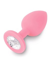 Dolce Piccante Jewellery Small: Silikon-Analplug, rosa/klar