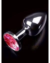 Dolce Piccante Jewellery Small: Edelstahl-Analplug, silber/pink