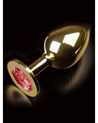 Dolce Piccante Jewellery Large: Edelstahl-Analplug, gold/pink