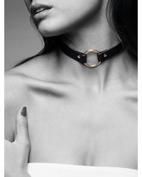 Bijoux Indiscrets Maze: Halsfessel mit O-Ring, schwarz - vergleichen und g&uuml;nstig kaufen