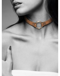 Bijoux Indiscrets Maze: Halsfessel mit O-Ring, braun - vergleichen und g&uuml;nstig kaufen