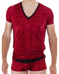 L?Homme Tosca: V-Neck-Shirt, rot - vergleichen und g&uuml;nstig kaufen