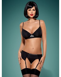 Obsessive Gretia: Strapsset, schwarz - vergleichen und g&uuml;nstig kaufen