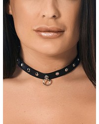 Leder-Halsfessel mit Nieten, schwarz - vergleichen und g&uuml;nstig kaufen