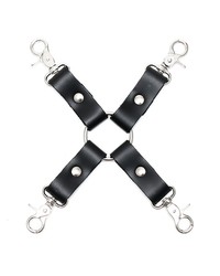 Leder-Hogtie-Fesselkreuz, schwarz - vergleichen und g&uuml;nstig kaufen