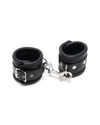 Leder-Fußfesseln gepolstert, schwarz - vergleichen und g&uuml;nstig kaufen