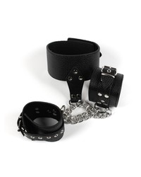 MOI Submission Triple Treat: Halsfessel mit Handfesseln, schwarz - vergleichen und g&uuml;nstig kaufen