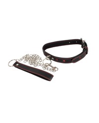 Bad Kitty Halsfessel mit Leine, schwarz/rot - vergleichen und g&uuml;nstig kaufen